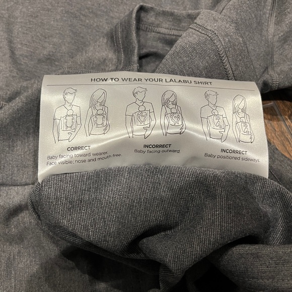 LALABU Men’s Dad Shirt for Baby Wearing in Gray size medium - Picture 12 of 12